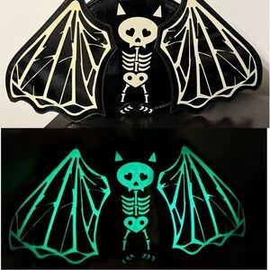 New Betsey Johnson Bat Glow in the Dark Purse